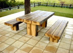 RC擬木テーブル・ベンチ